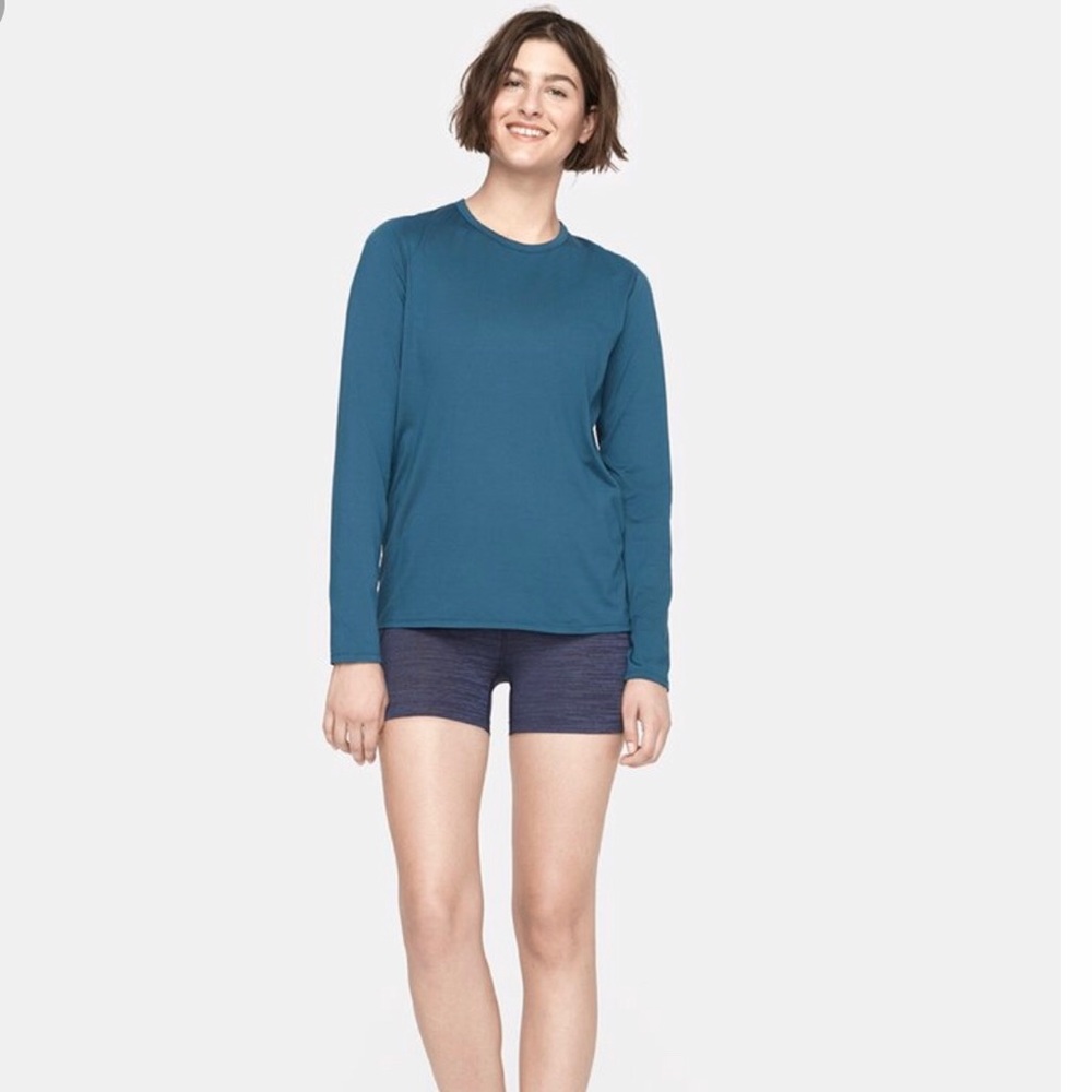 Outdoor Voices CloudKnit Teal Shirt Small